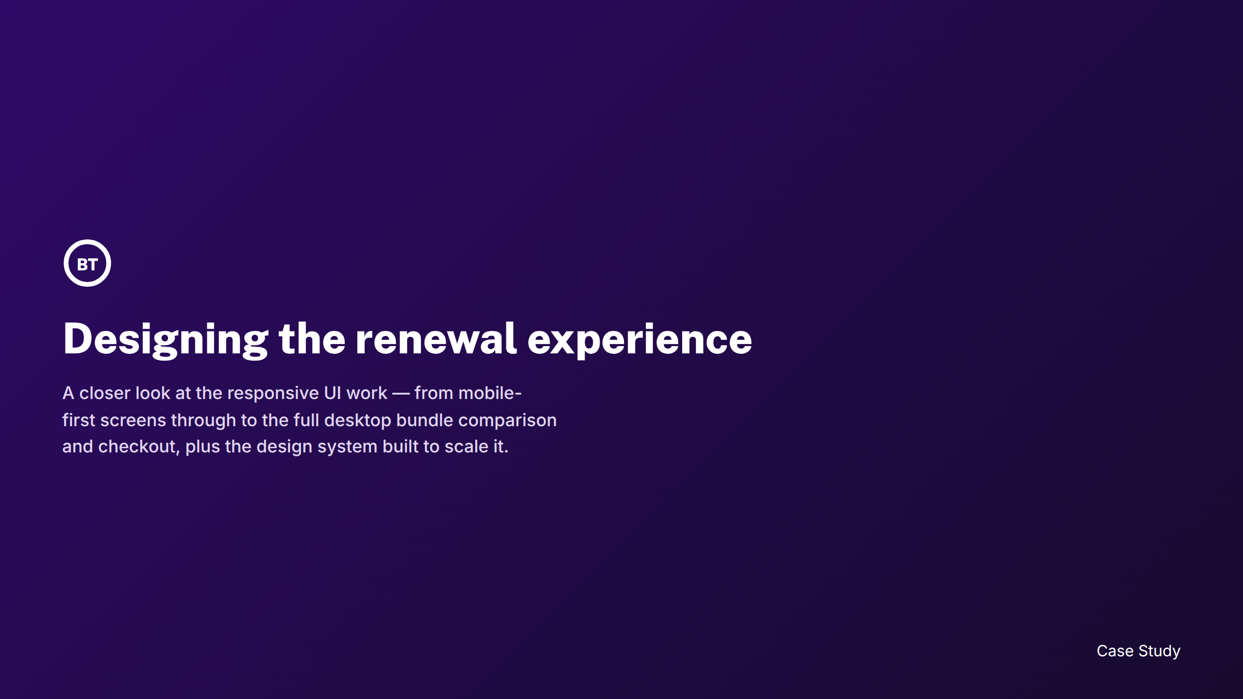 Designing Renewal
