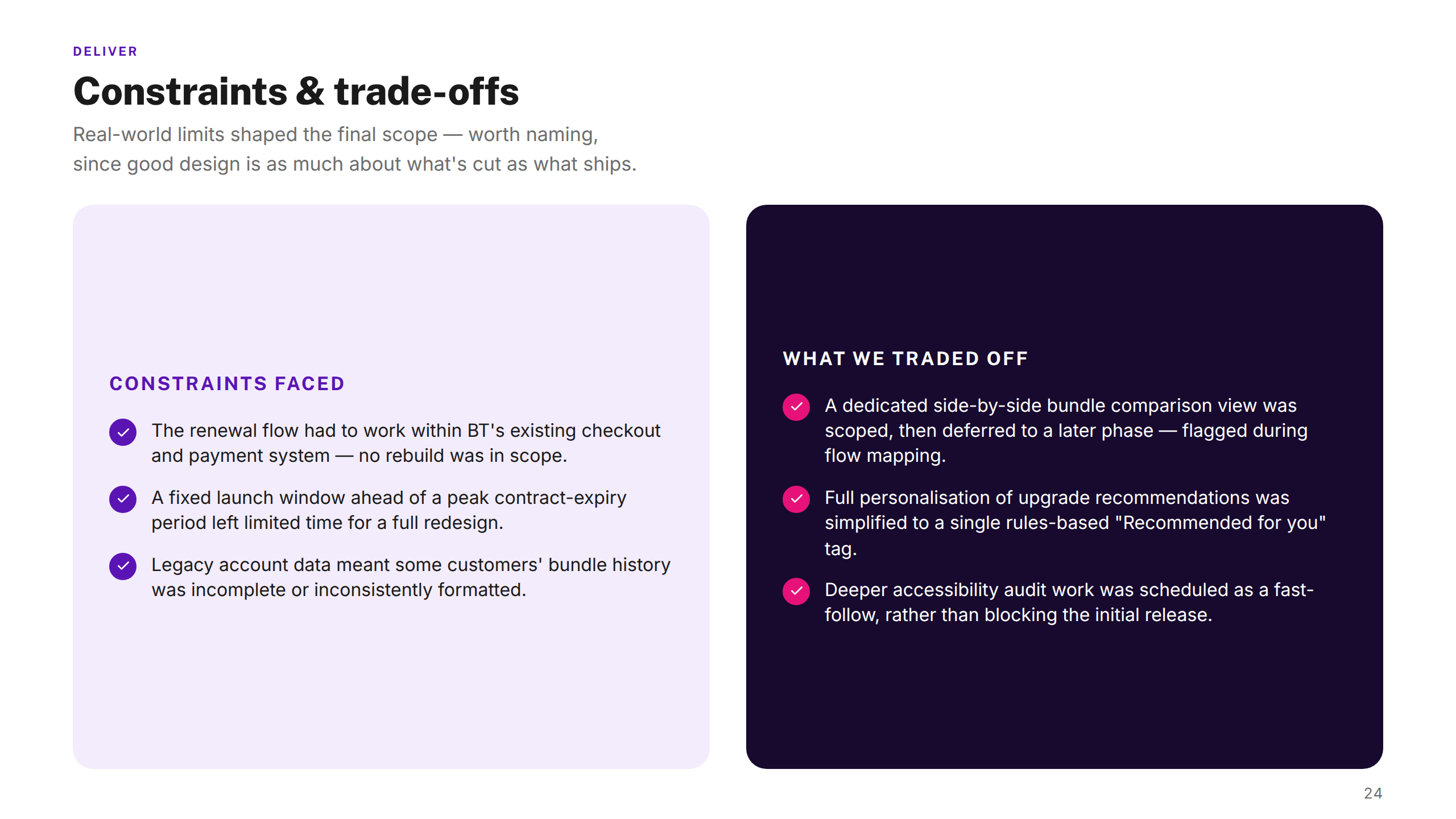 Constraints & Trade-offs