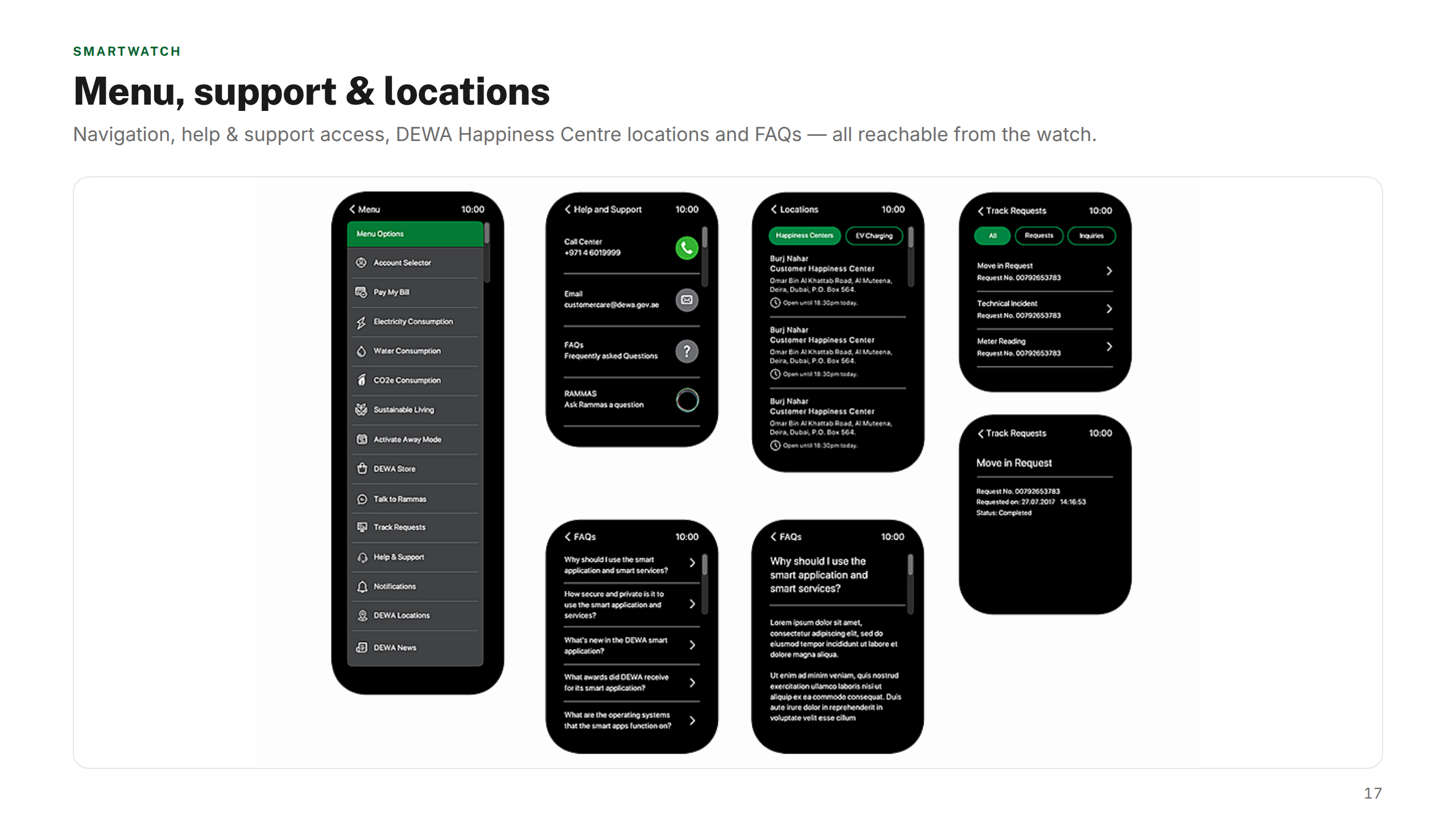 Smartwatch — Support & Locations
