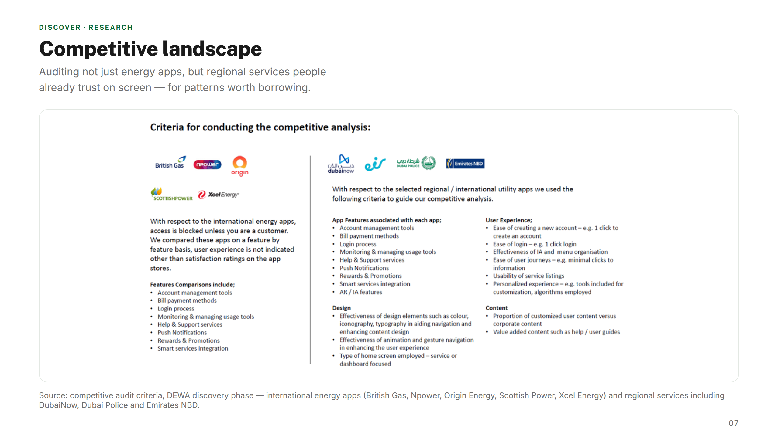 Competitive Landscape