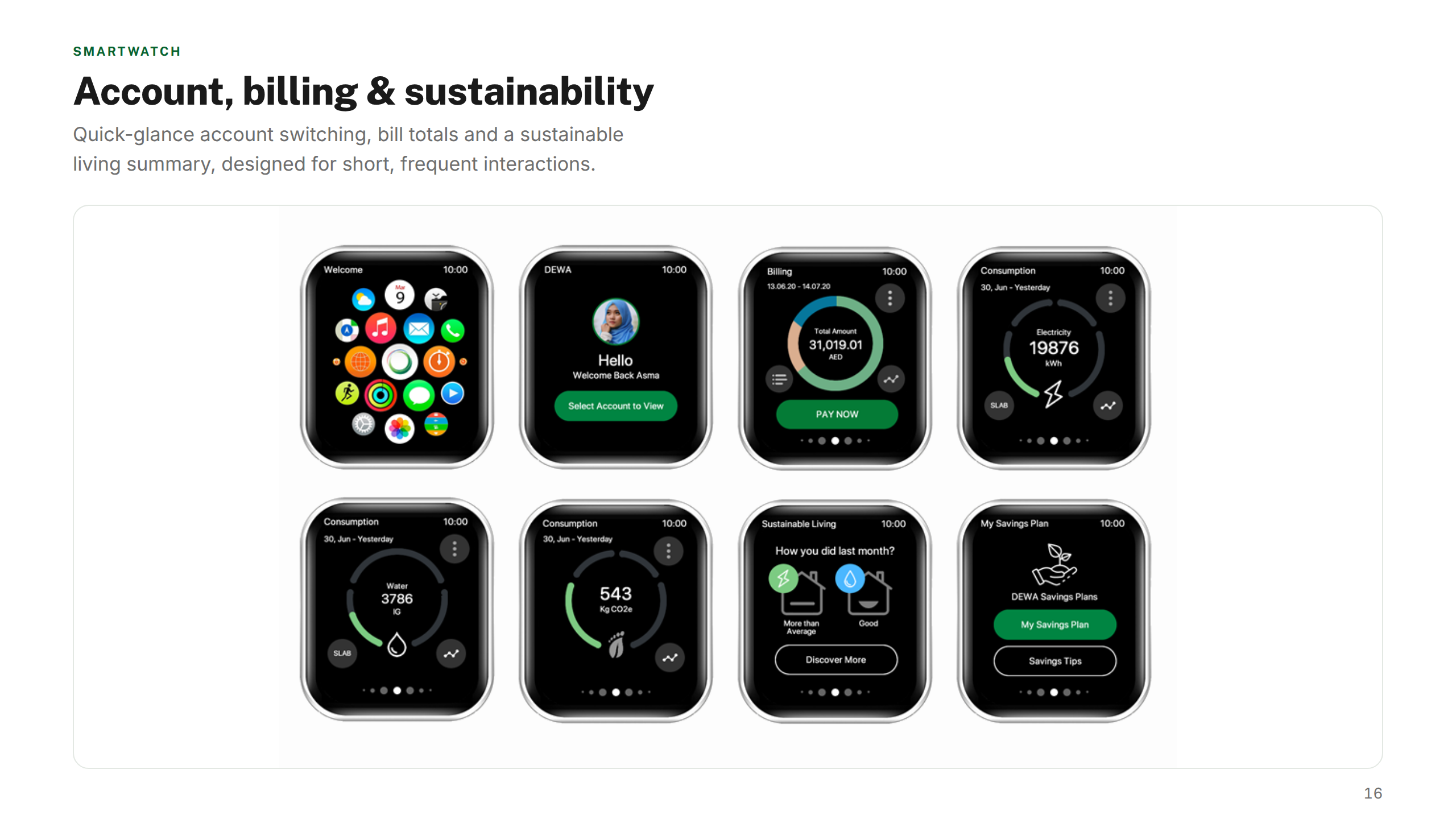 Account, Billing & Sustainability