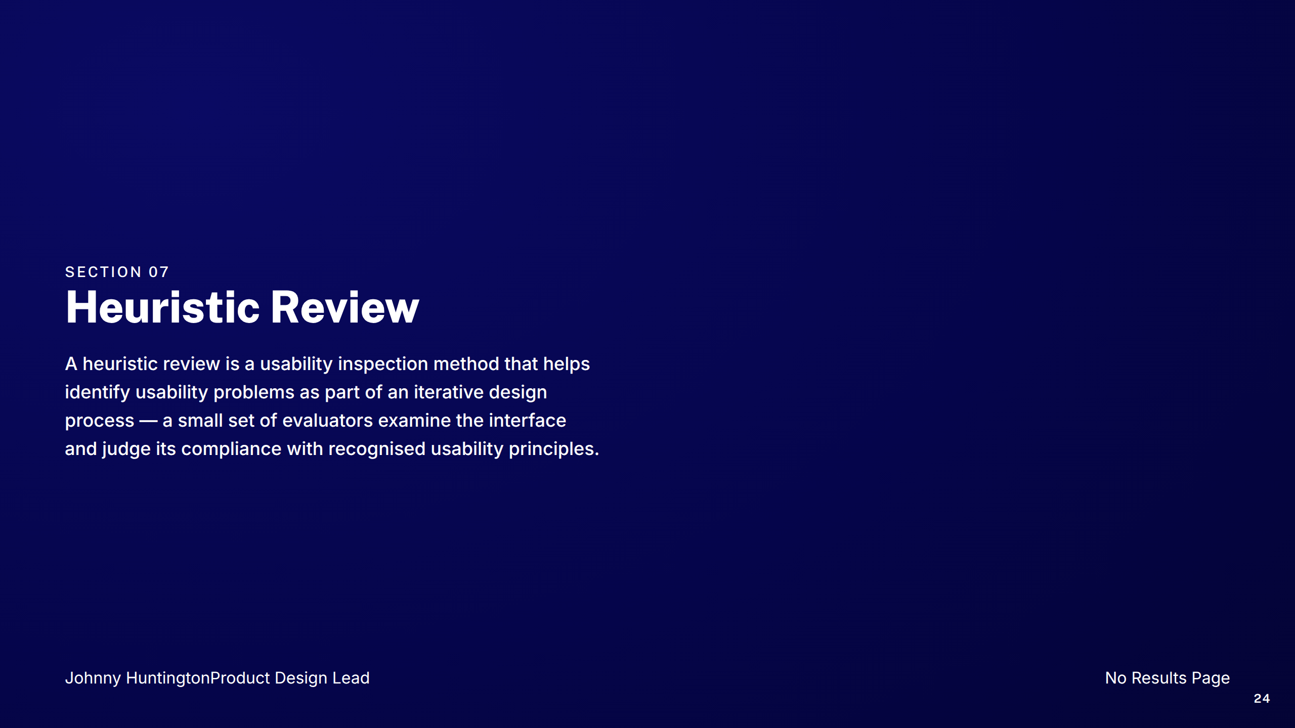 Section: Heuristic Review