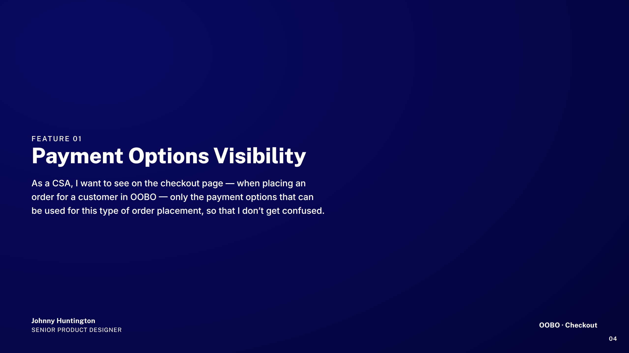 Section: Payment Options