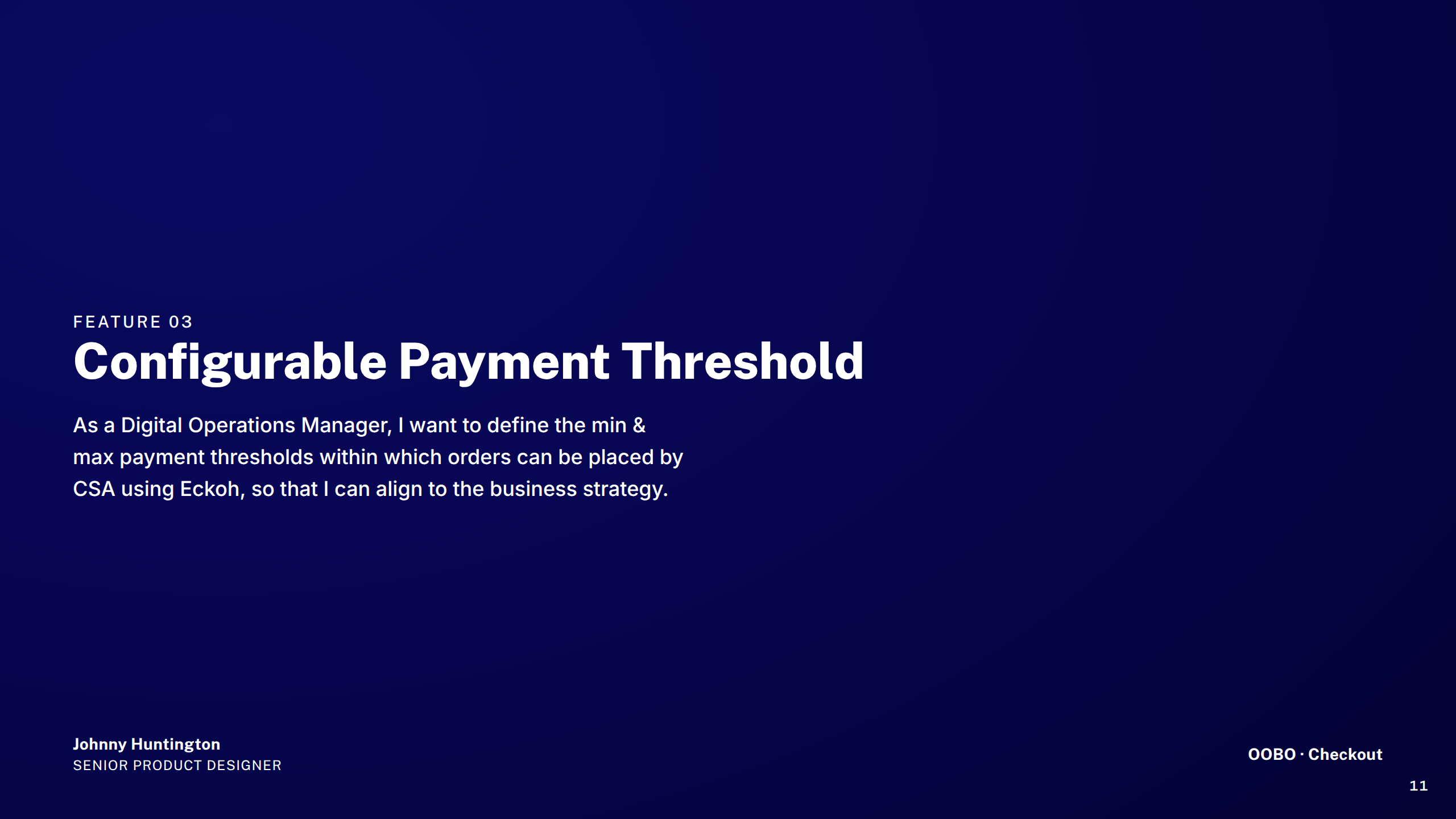 Section: Payment Threshold