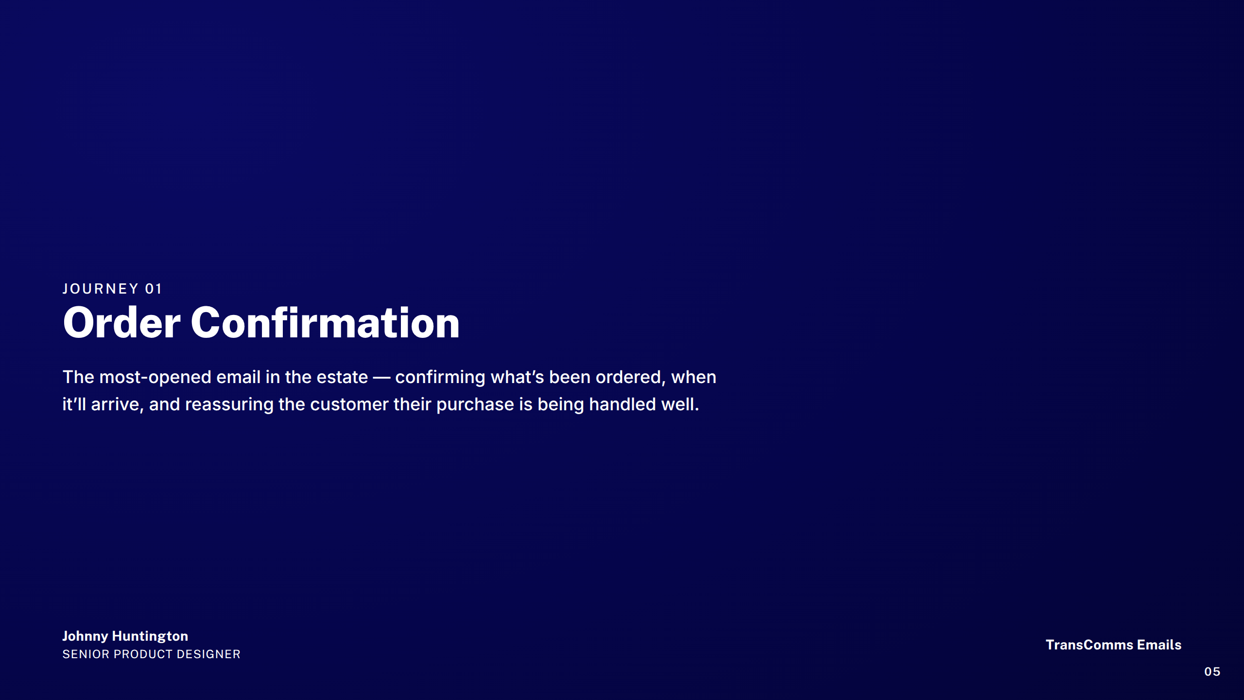 Section: Order Confirmation