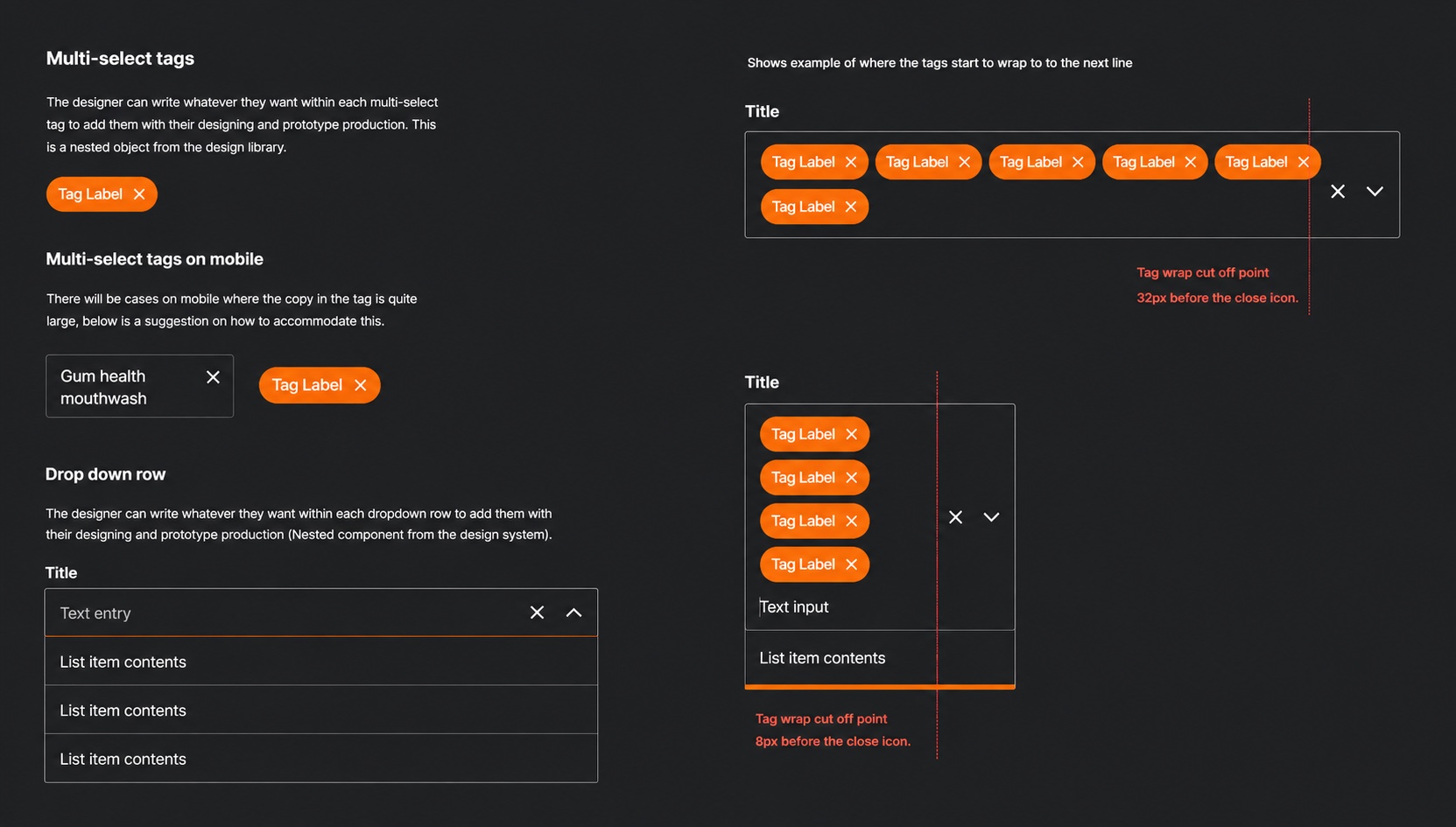 Sainsbury's design system — component overview