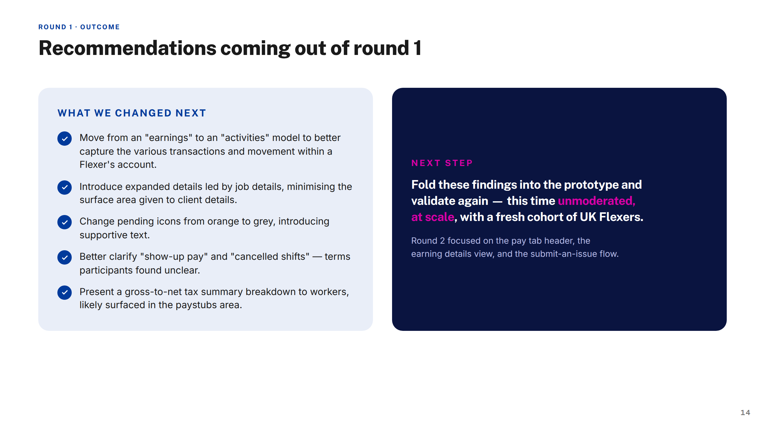 Recommendations