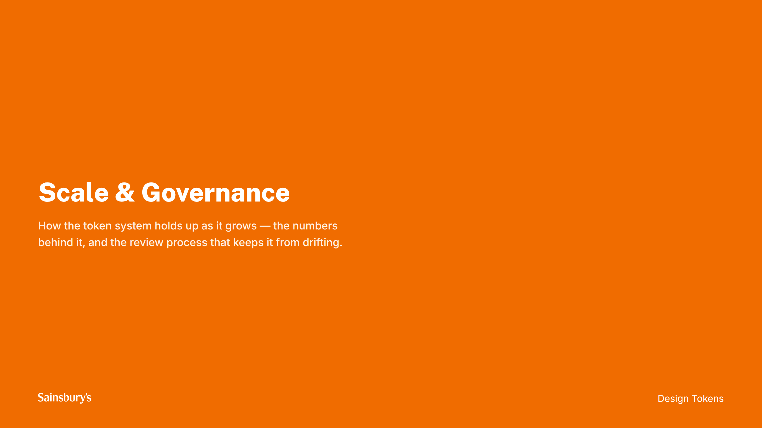 Section: Scale & Governance
